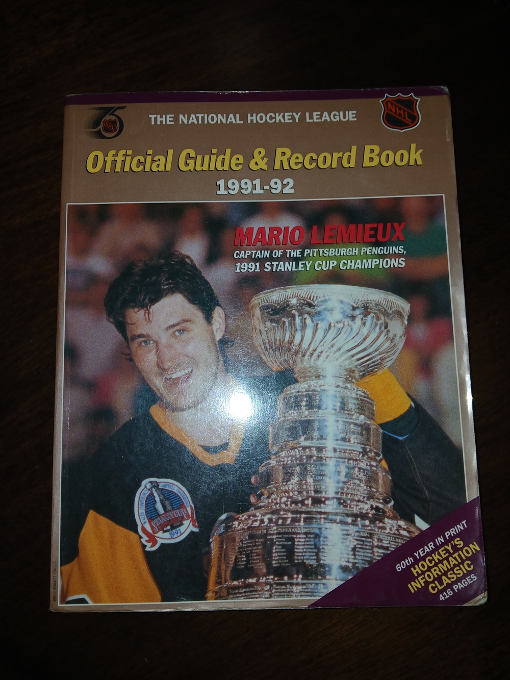 NHL Official Guide & Record Book 1991-92 - Gold, Brown, Purple